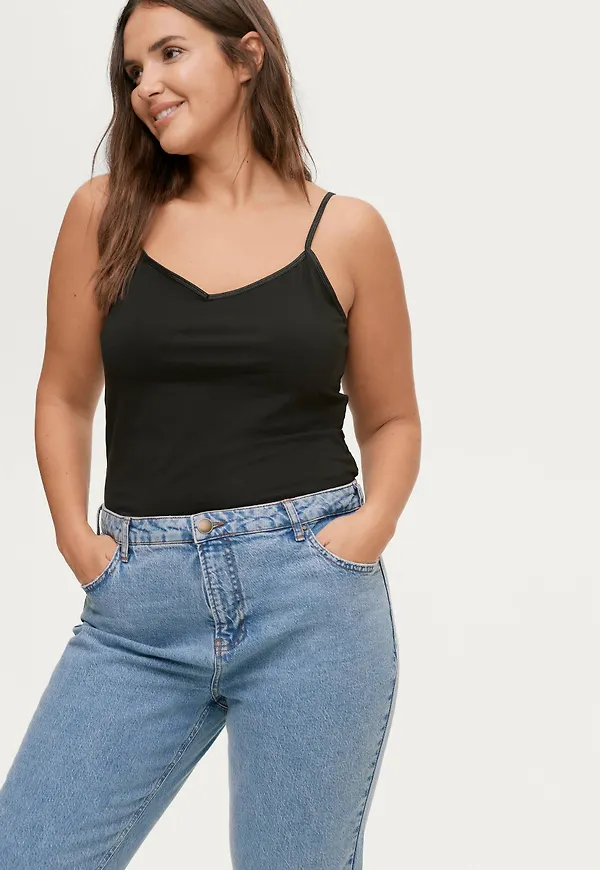 Zizzi - Topp Strap Top - Svart