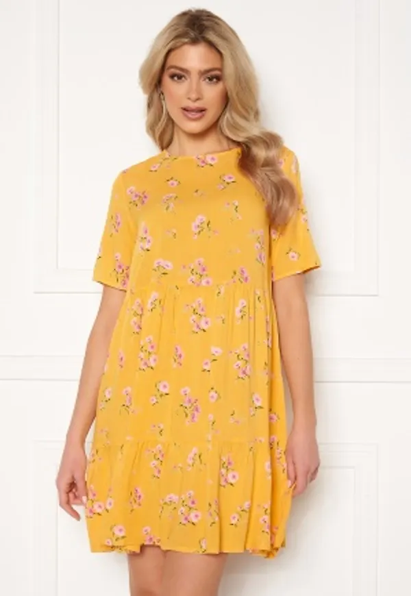 Pieces Trina SS Dress Banana Flower S