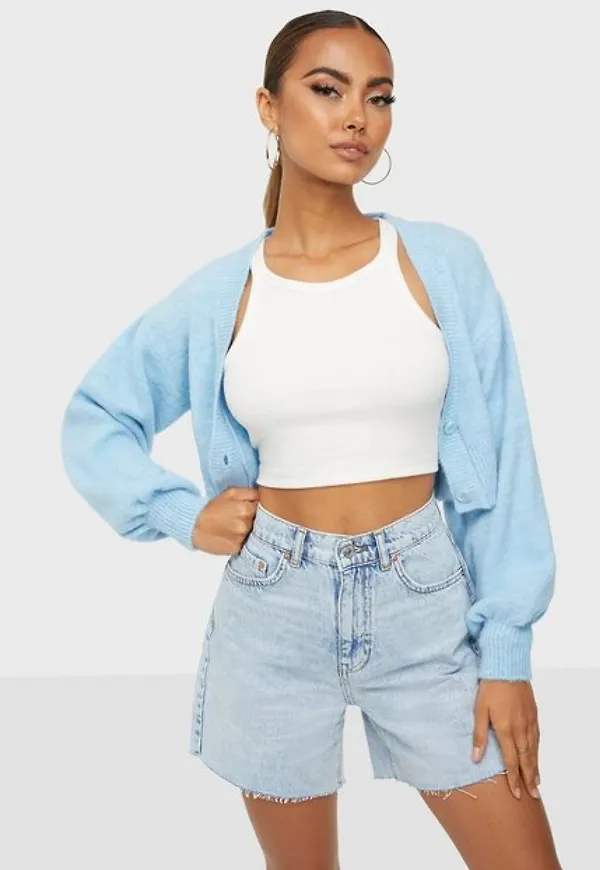 Gina Tricot Mid long denim shorts Jeansshorts