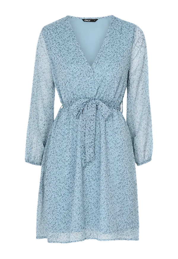 Only - Klänning onlCera 3/4 Short Dress Wvn - Blå