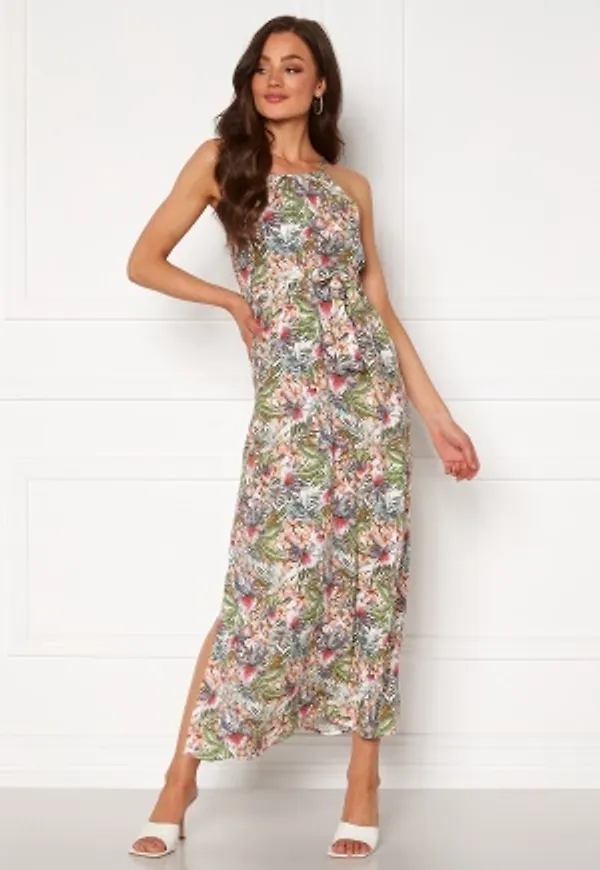 VERO MODA Simply Easy Slit Maxi Dress Snow White L