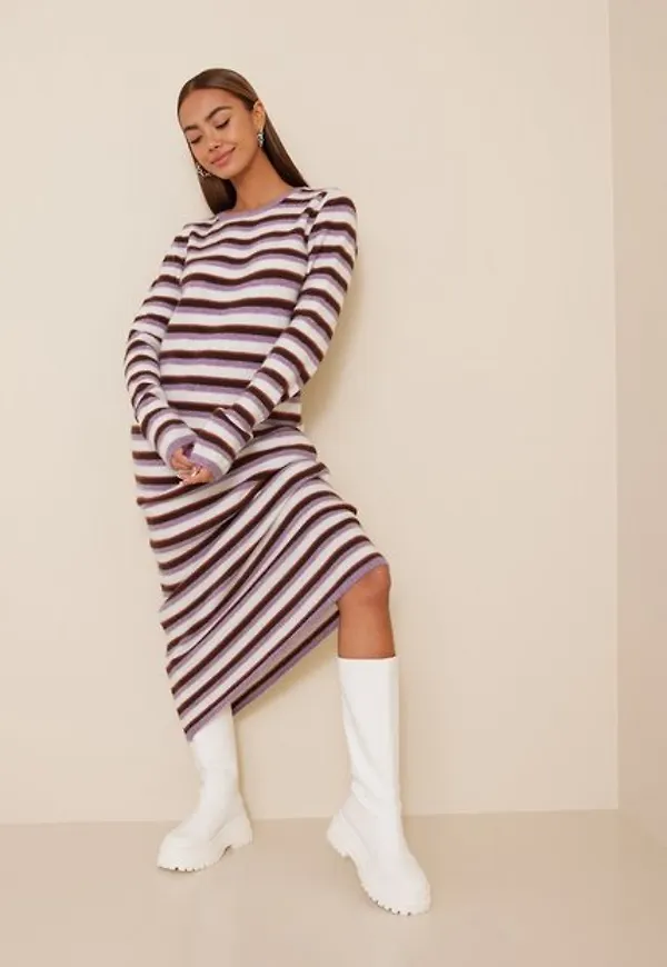 NLY Trend Long Cosy Knit Dress Stickade klänningar