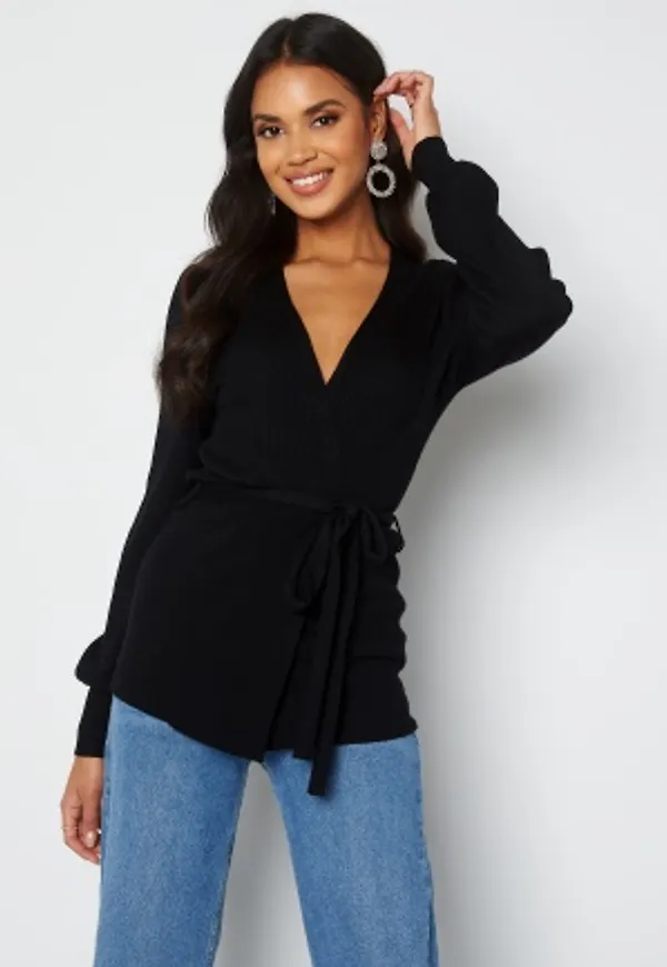 Happy Holly Mandy puff sleeve cardigan  Black 36/38