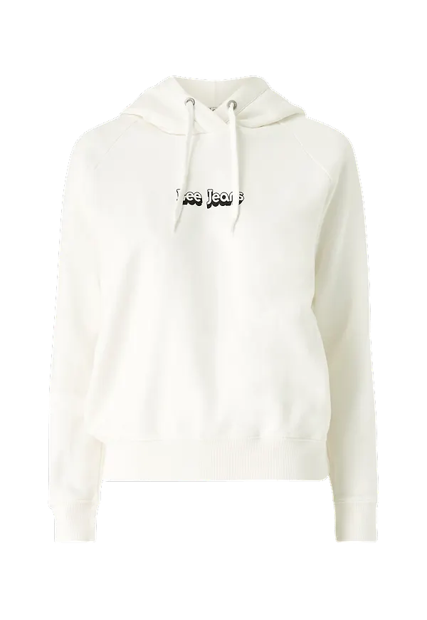 Lee - Hoodie med borstad insida - Vit