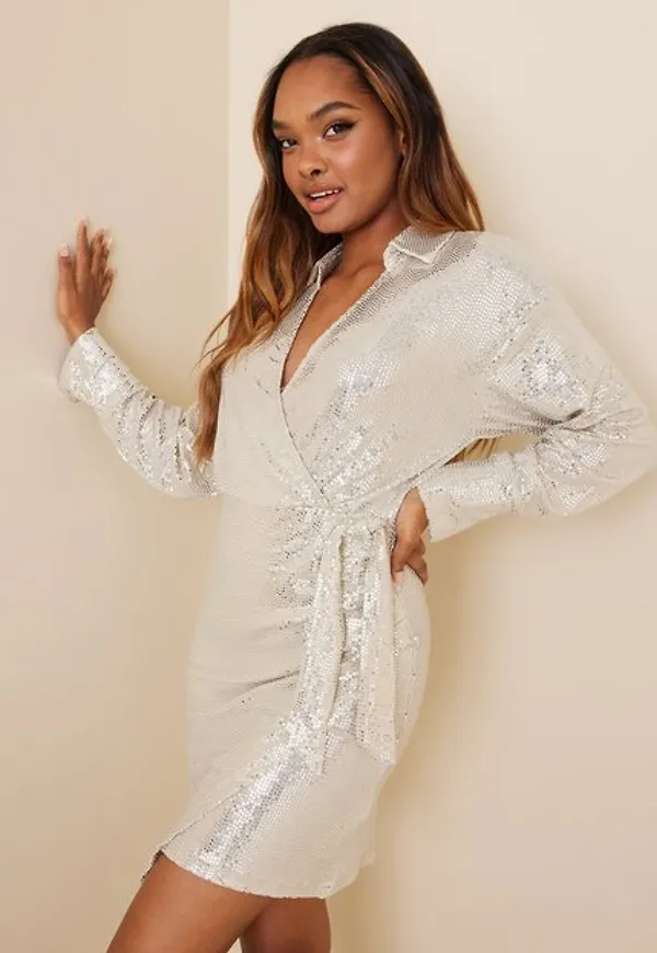 Gina Tricot Taylor Shirt Dress Paljettklänningar