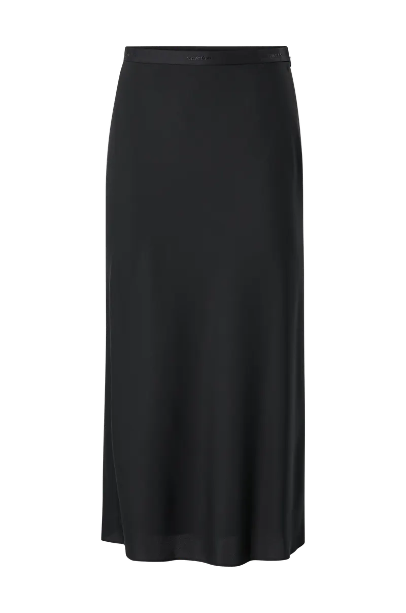 Calvin Klein - Kjol Recycled CDC Bias Cut Midi Skirt - Svart
