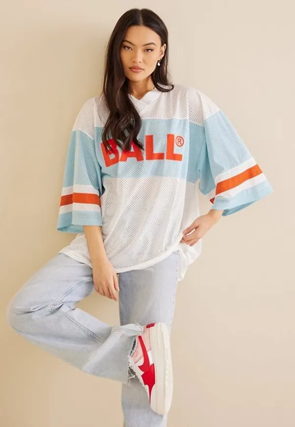 BALL Ball Biggie Mesh Tee T-shirts Sky Blue