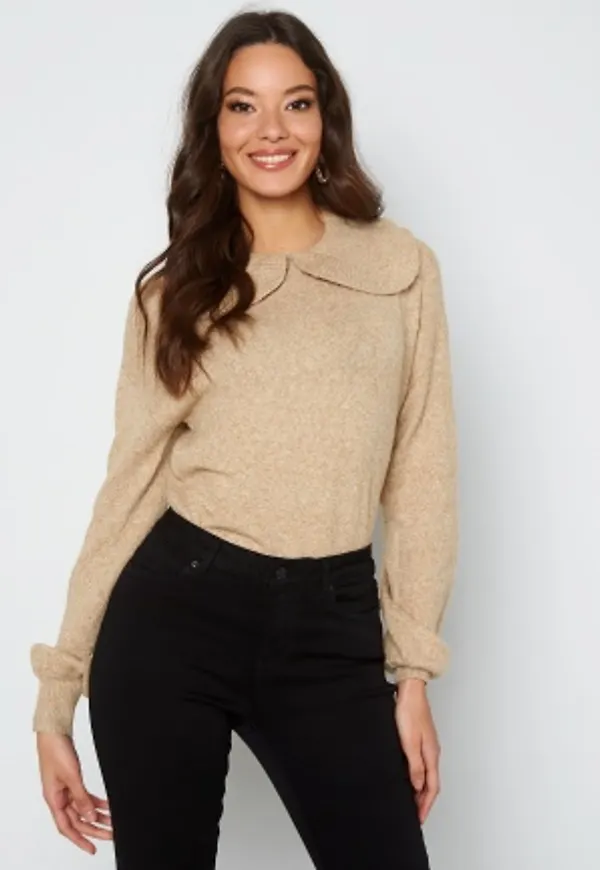 VERO MODA Doffy LS Collar Blouse Ga Boo B-15 Birch Melange Tigers Eye L