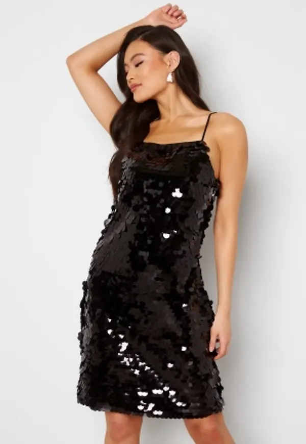 VERO MODA Glourious Singlet Sequins Black Big Sequins S