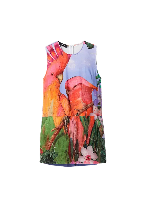 Desigual - Klänning Vest_Parrots 9019 - Blå