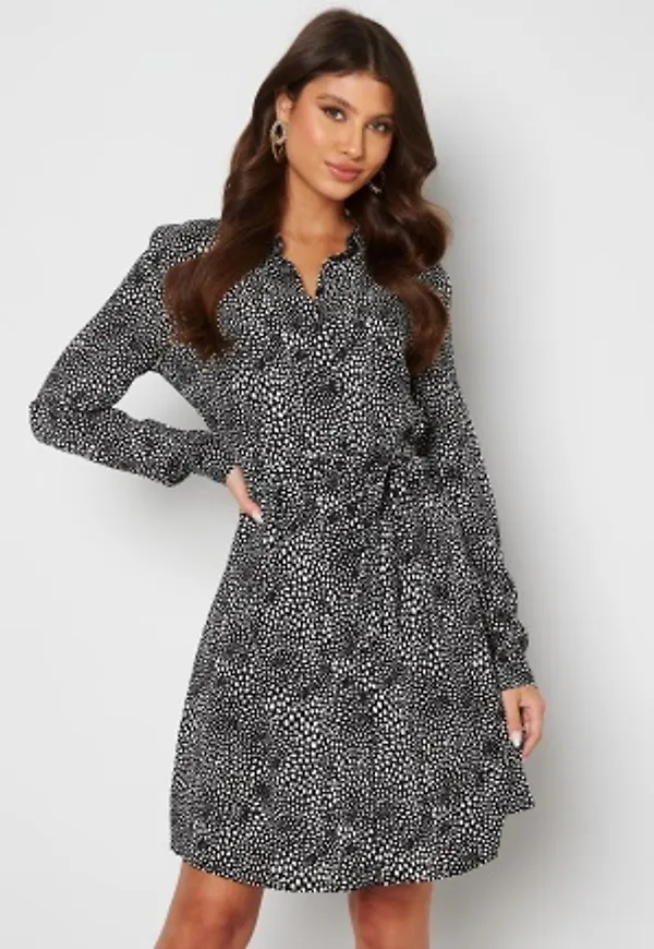 VILA Paya L/S Shirt Dress Black 36