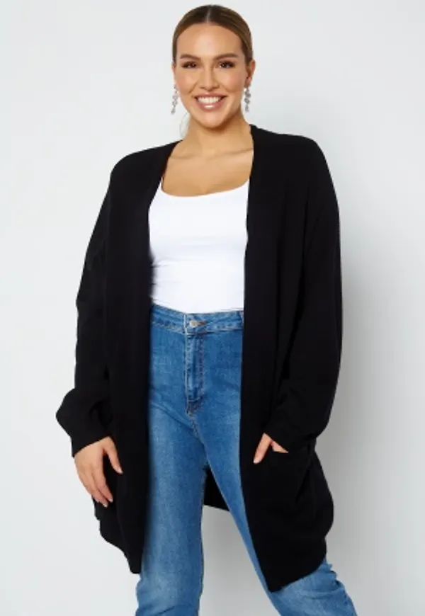 Only Carmakoma Stone L/S Long Cardigan Black 46/48 (M)