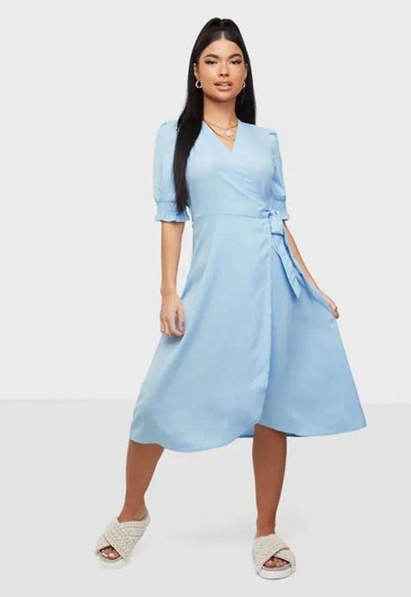Only Onldora S/S Smock Wrap Dress Wvn Fodralklänningar