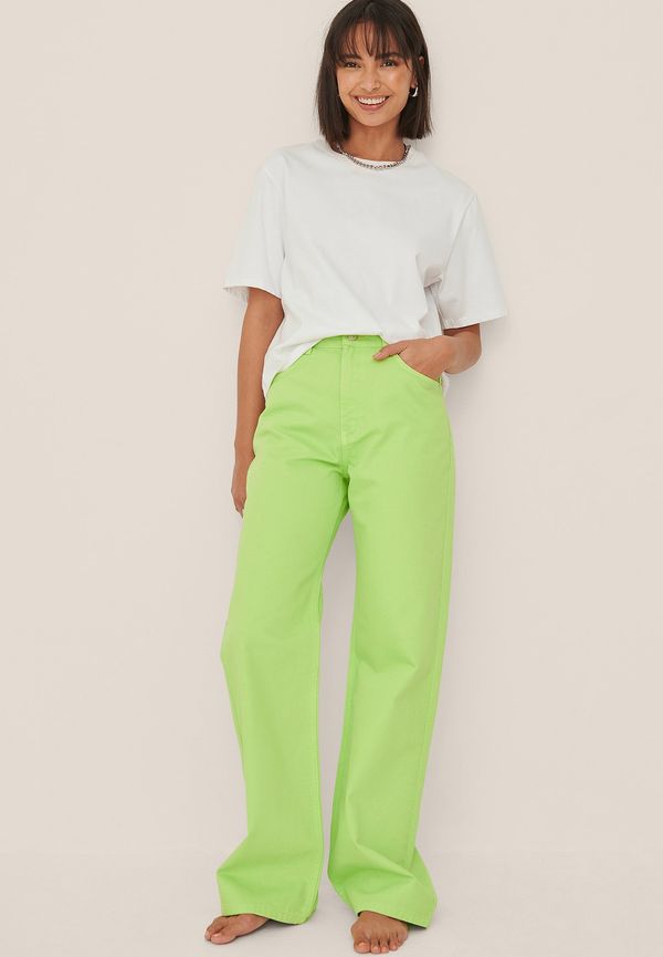 NA-KD Trend Ekologiska relaxed fullängdsjeans - Green