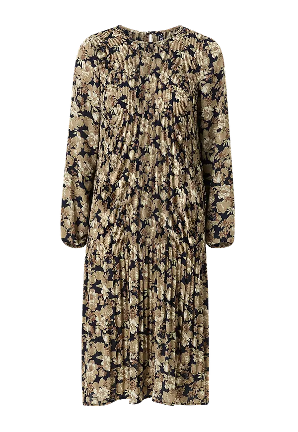 pieces - Klänning pcDagmar LS Plissé Dress - Svart