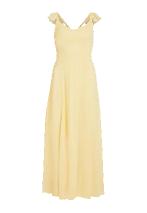 Vila - Maxiklänning viRilla Open Back Maxi Dress - Gul