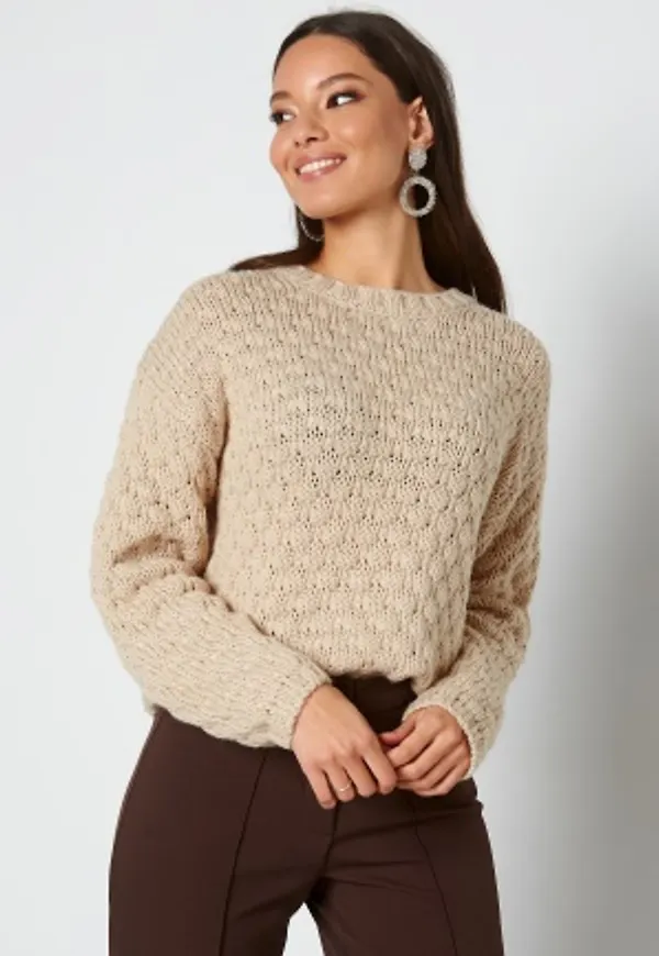 JDY Boble Life L/S Pullover Knit Cement L