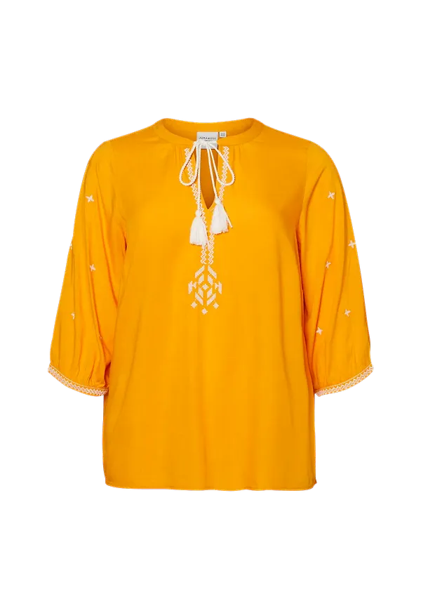 JUNAROSE by VERO MODA - Blus jrCacilda 3/4 Sleeve Blouse - Gul