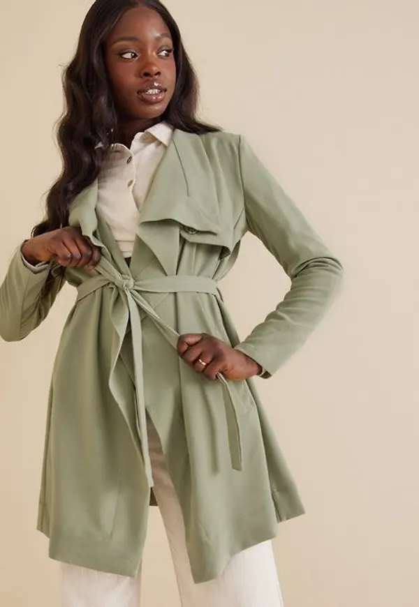 Object Collectors Item Objannlee Short Jacket Noos Trenchcoats Seagrass Col