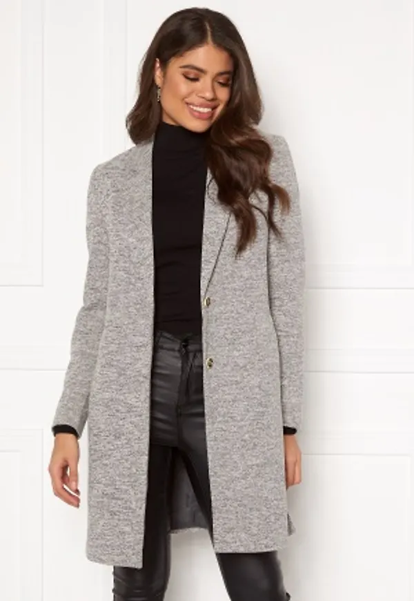 ONLY Carrie Mel Coat Light Grey Melange 34