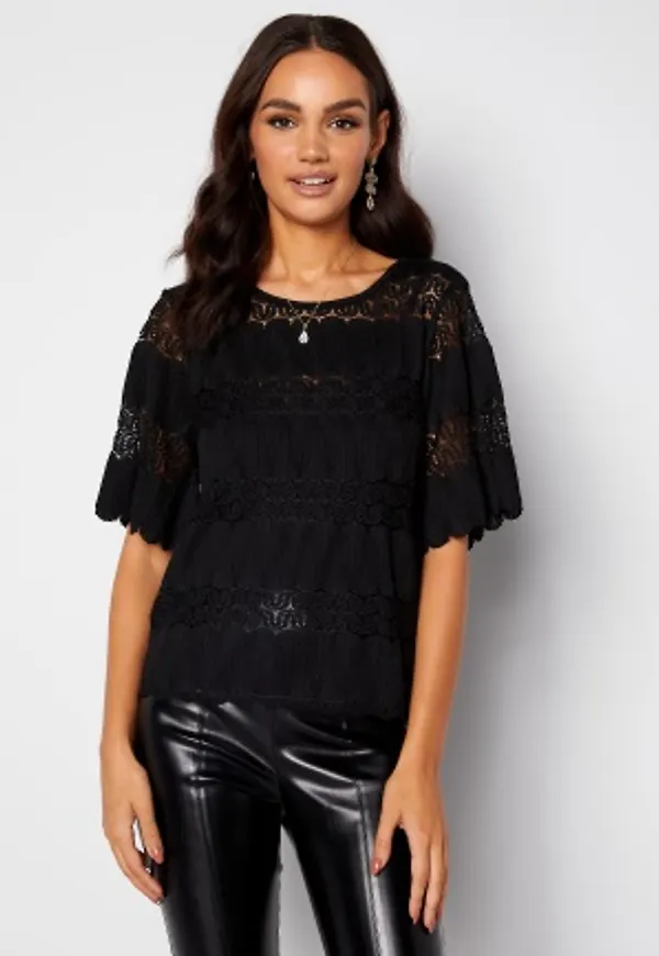 Happy Holly Maria kimono sleeve top Black 32/34