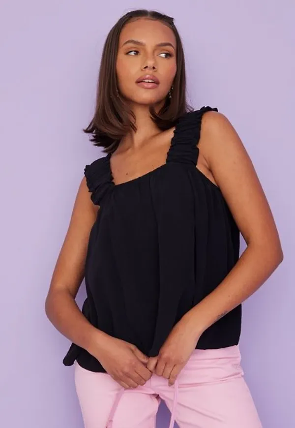 Only Onlmichelle Singlet Ptm Linnen Black