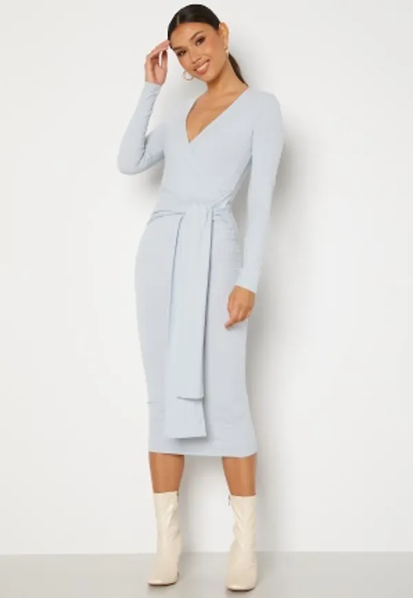BUBBLEROOM Ines jersey dress Light blue XL