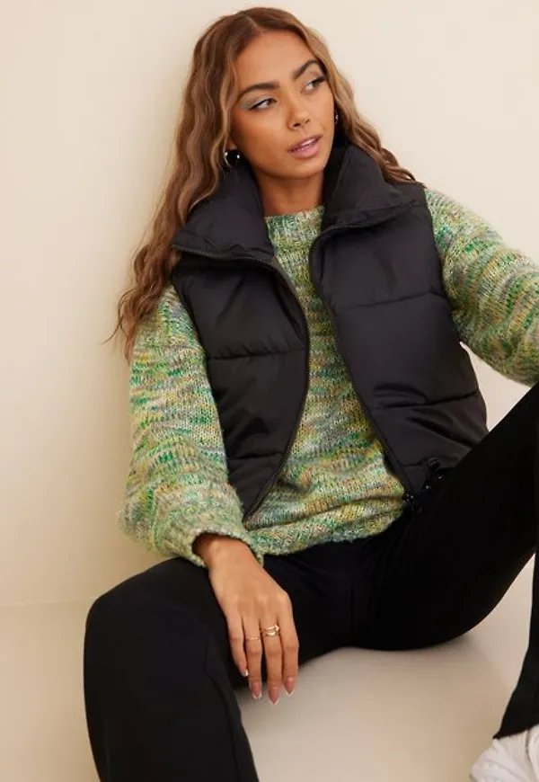 Gina Tricot Simone puffer vest Västar Black
