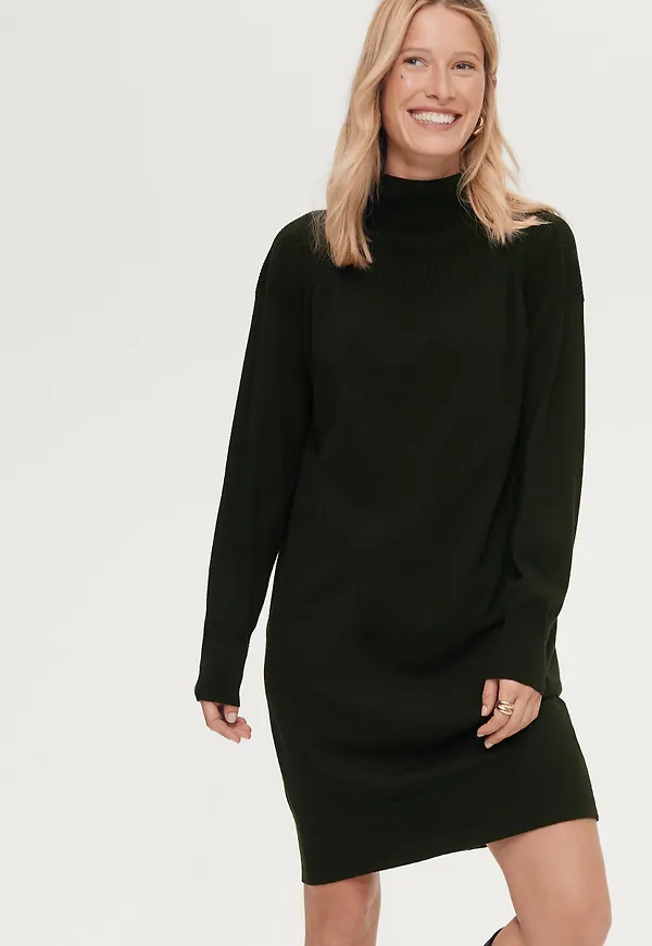 Saint Tropez - Stickad klänning CasandraSZ LS Dress - Svart