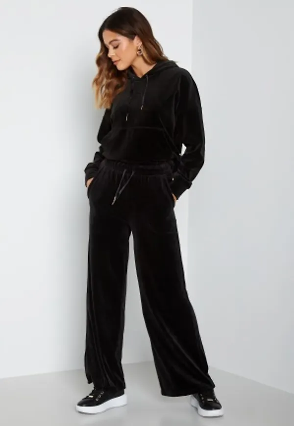 PUMA Her Velour Wide Pants 001 Puma Black L