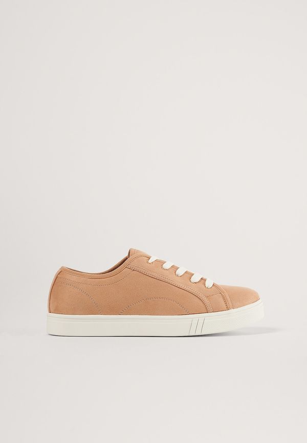 NA-KD Shoes Basic Lace up Sneakers - Beige