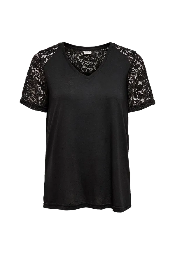 JDY - Topp jdyStinne S/S Lace Top - Svart