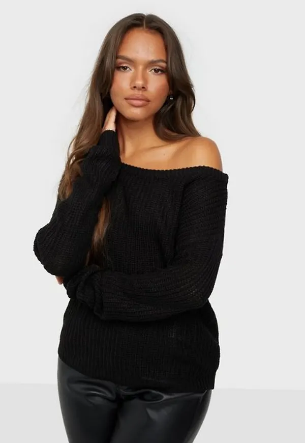 Missguided Recycled Ophelita Off Shoulder Jumper Stickade tröjor