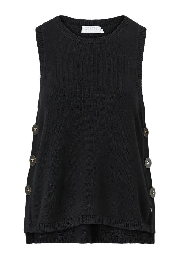 Coster Copenhagen - Väst Seawool Vest - Svart