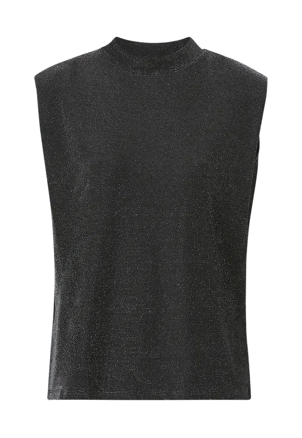 Vila - Topp viFuma Glitter S/L Top - Svart