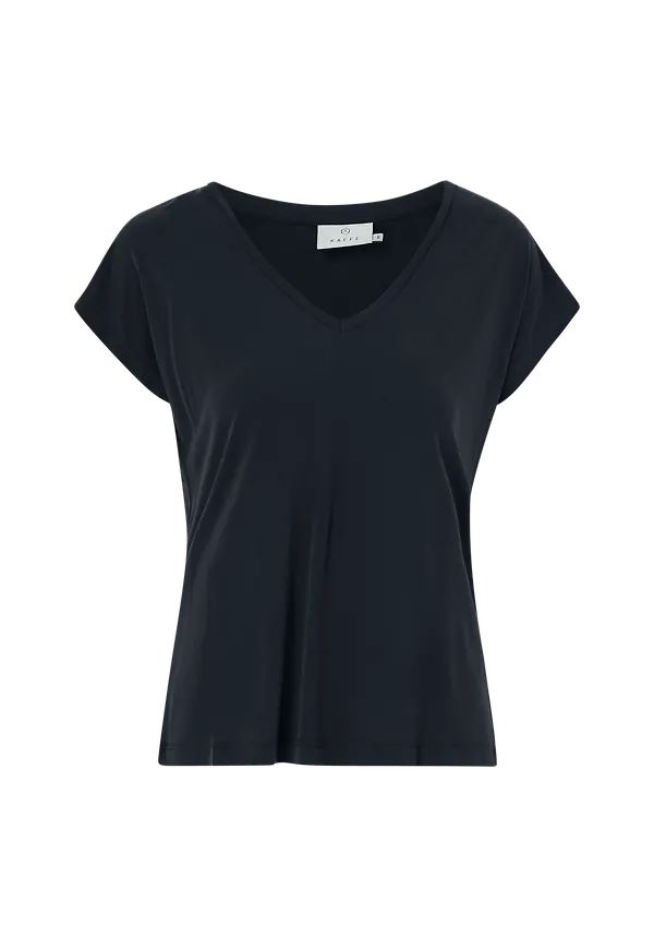 KAFFE - Topp kaLise SS T-shirt - Svart