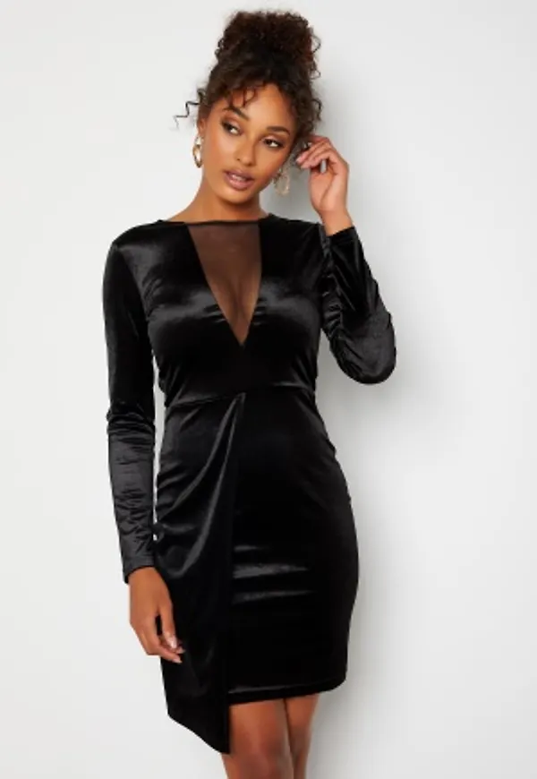 Chiara Forthi Donya Deep V-neck Dress Black S
