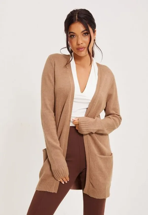 Vila Viril Open L/S Knit Cardigan - Noos Cardigans Portabella Melange