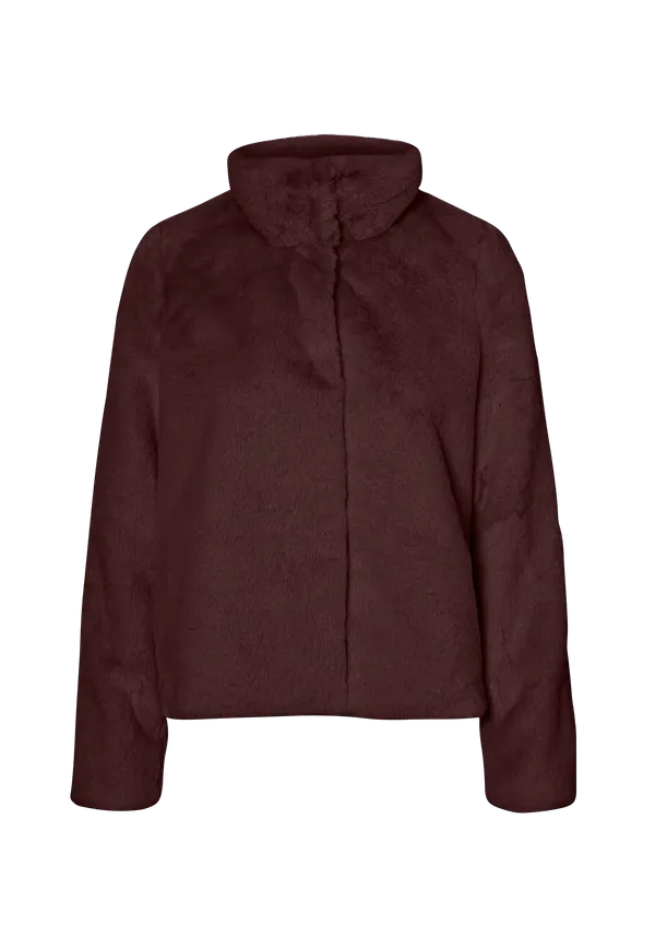Vero Moda - Fuskpäls vmThea Short Faux Fur Jacket Col - Brun