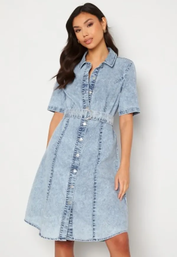VERO MODA Say BLK Denim Dress Light Blue Denim XL