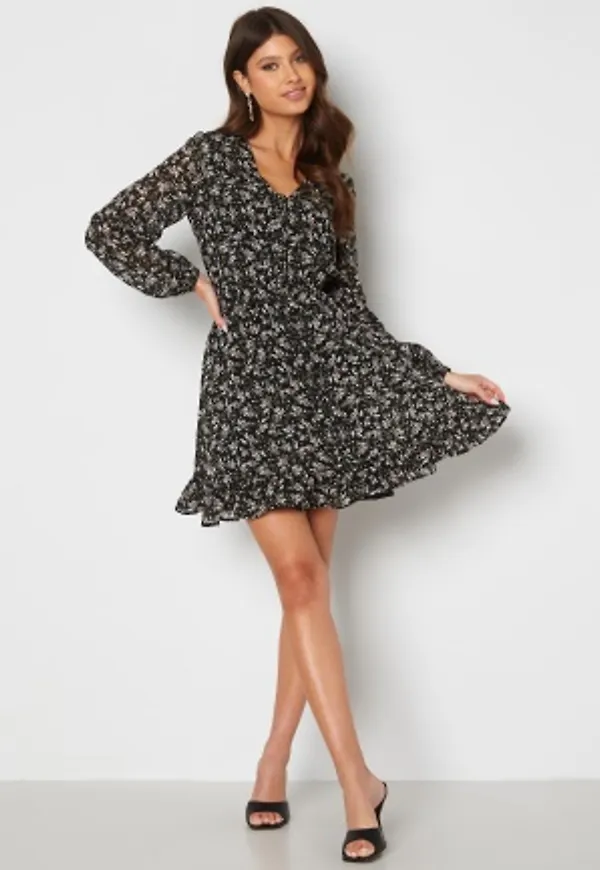 BUBBLEROOM Sabrah dress Black / Floral 40