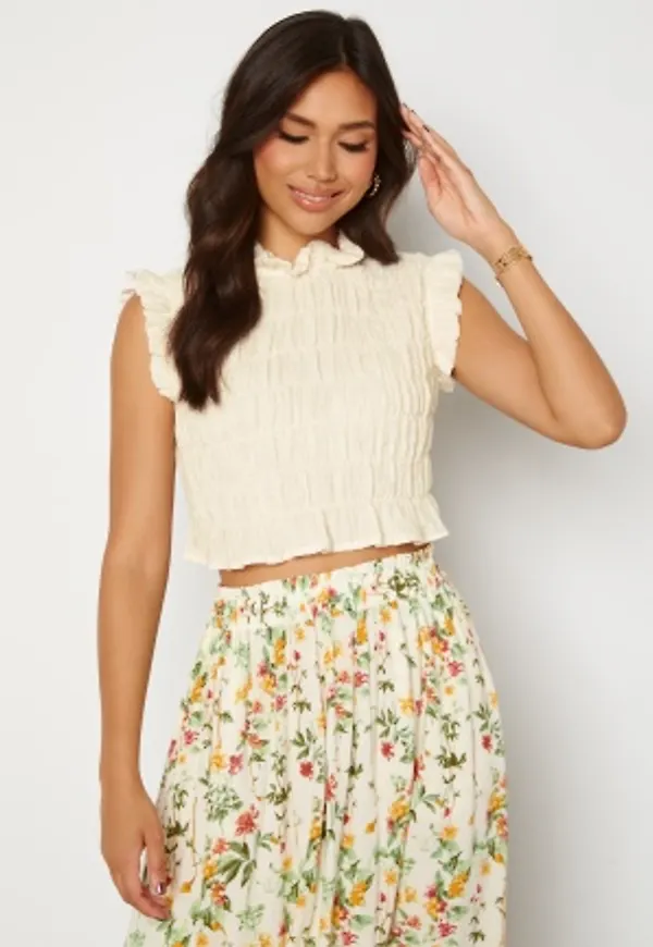 Trendyol Lova Smock Top Ecru 32