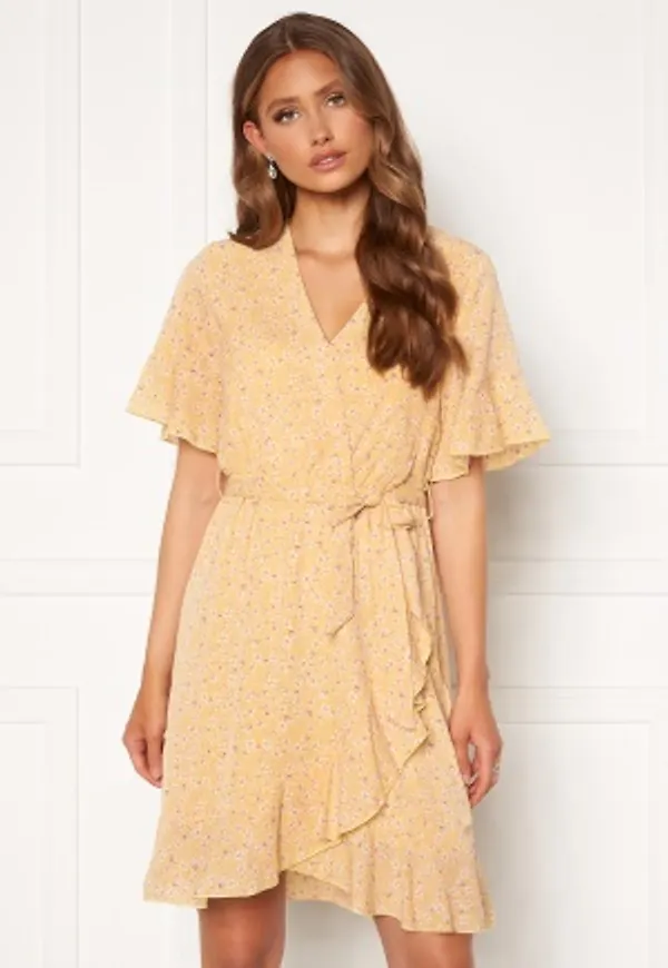 Sisters Point New Greto Dress 602 L.Yellow/Rose Fl M