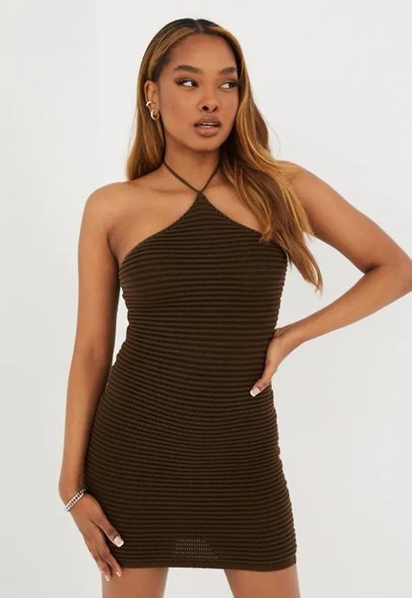 NLY Trend Halterneck Knit Dress Fodralklänningar