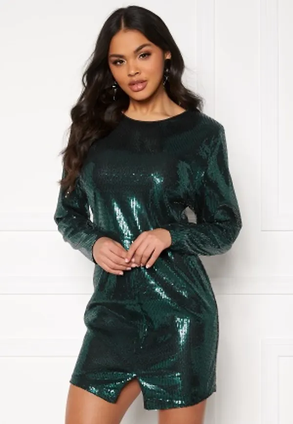 Ivyrevel Sequin Mini Dress Dark Green XS