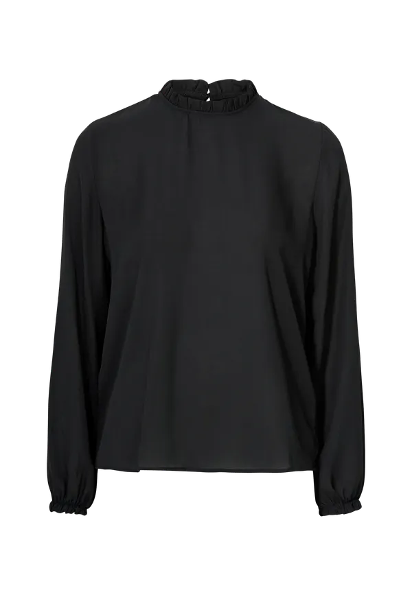 JDY - Blus jdyTheo L/S Top Wvn - Svart