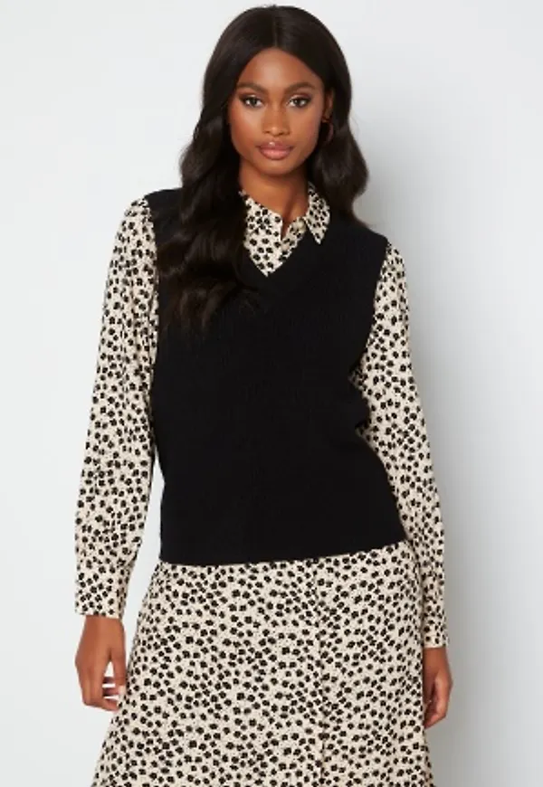 Object Collectors Item Malena S/L knit waistcoat Black S