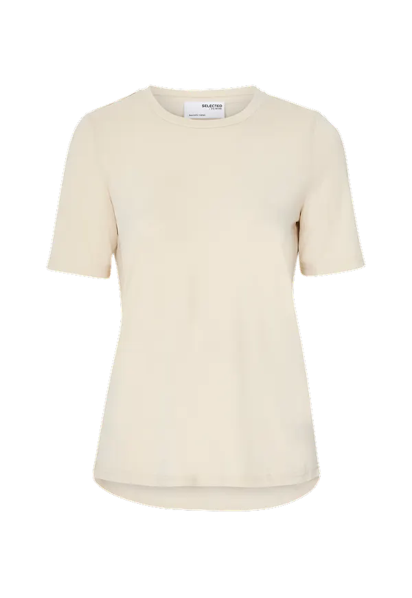 Selected FEMME - Topp slfStella SS Tee - Beige