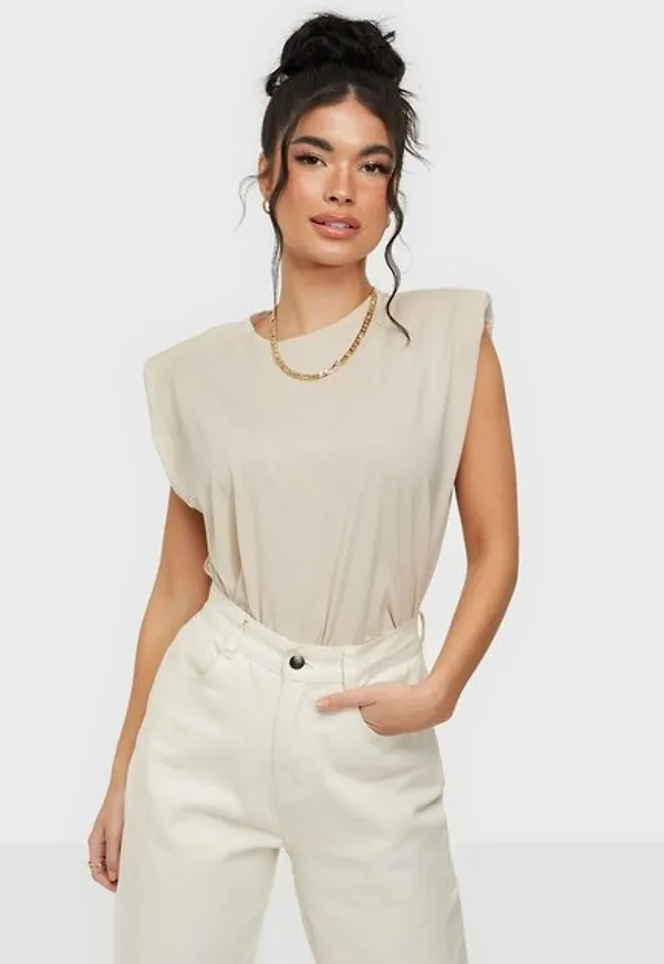 Only Onljen Life S/L Shoulderpad Top Jrs Linnen