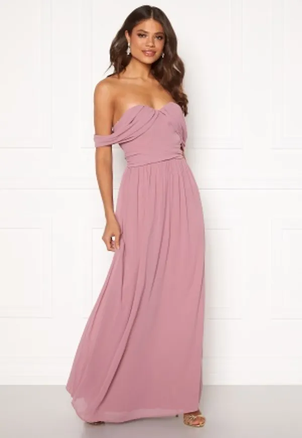 Chi Chi London Albanie Strapless Dress Mink XL (UK16)